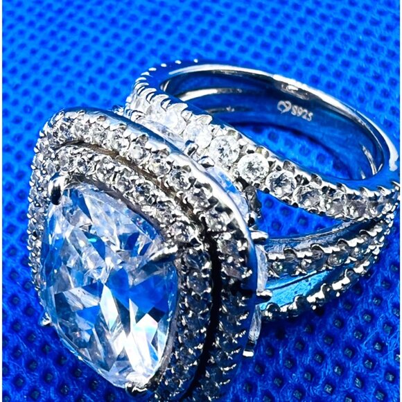 Large statement ring, .925 sterling silver ring, size 5 - Picture 6 of 12